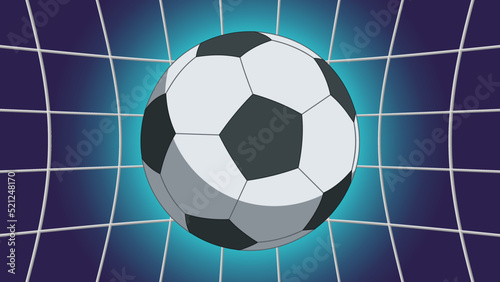 A classic soccer ball flies into the goal net. Goal scored. © Михаил Соколов