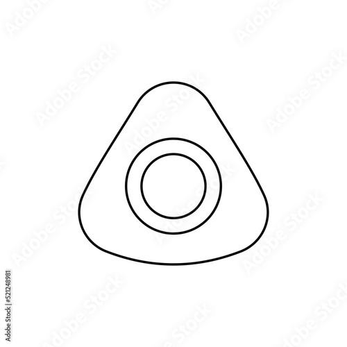 Tailors chalk, fabric chalk icon in line style icon, isolated on white background