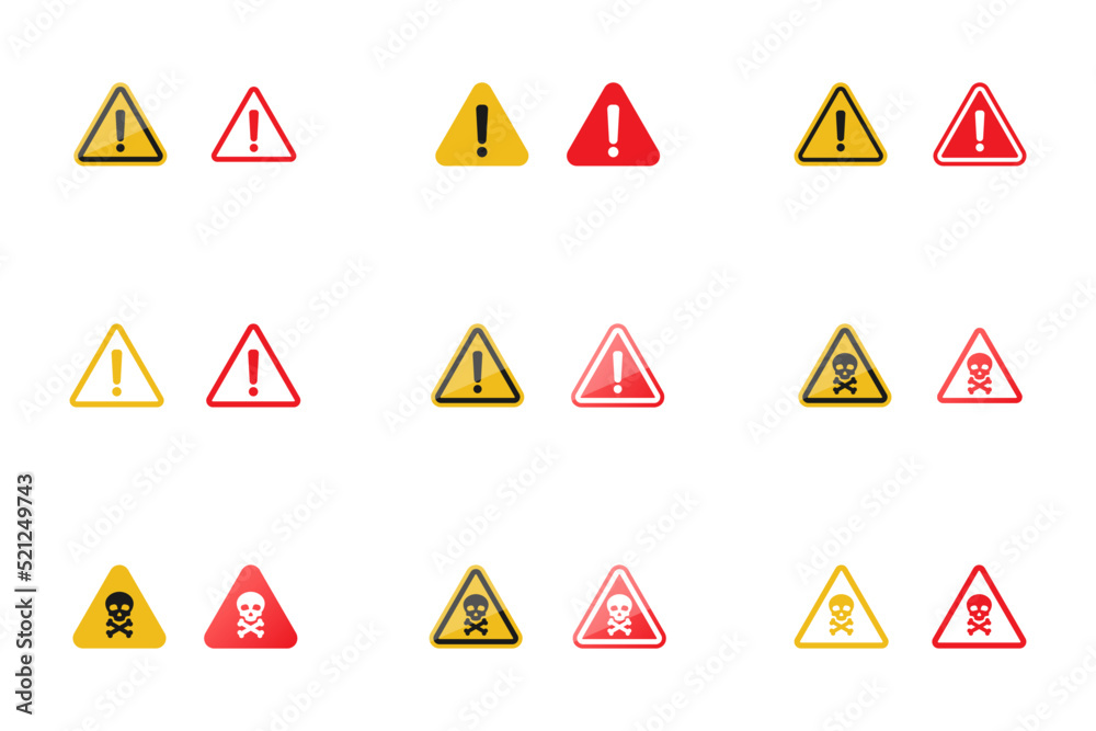 Danger icon sign vector design on white background Danger icon sign vector design on white background