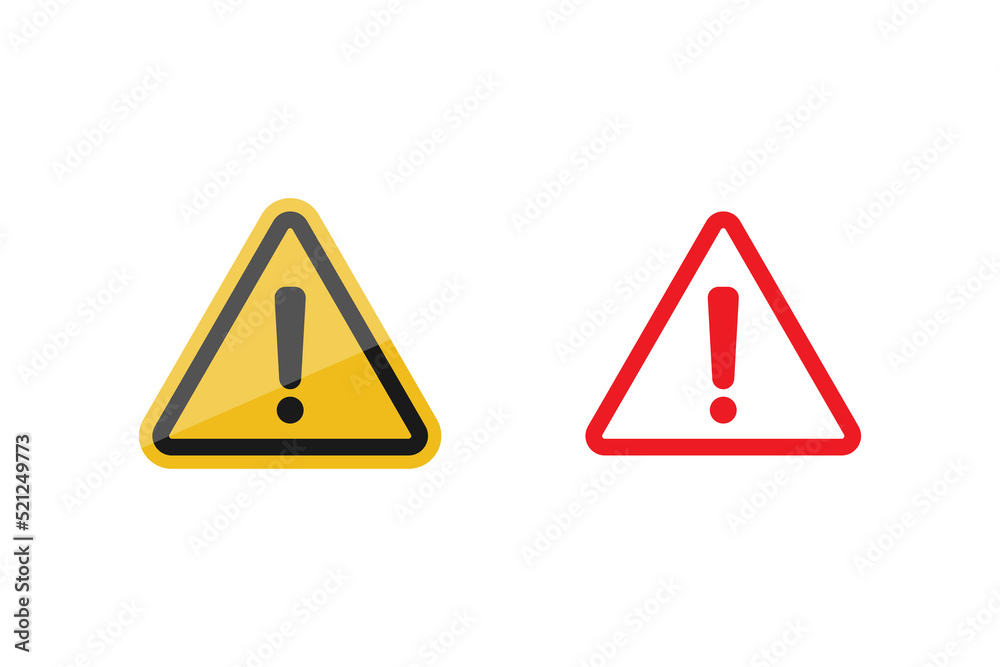 Warning icon sign vector design on white background