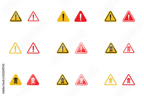 Danger icon sign vector design on white background