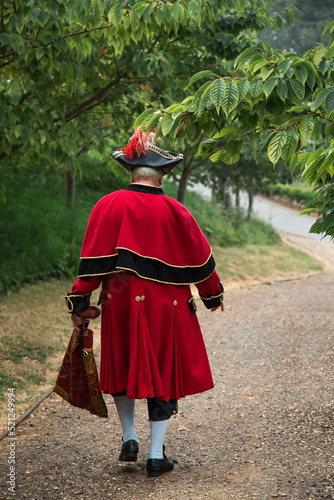 Historic red coat from 17th century