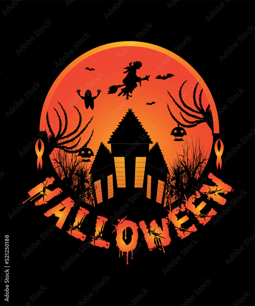 Halloween best t-shirt design with vector 