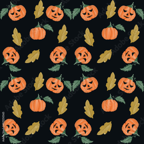 Halloween seamless pattern printable