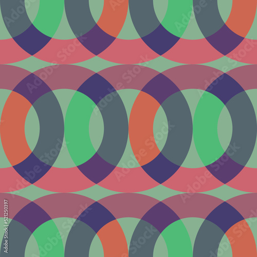 Circle seamless vector pattern. Colorful background image.