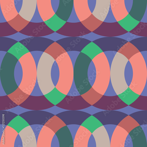 Circle seamless vector pattern. Colorful background image.