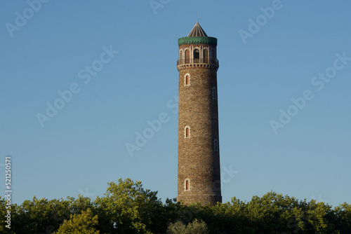 Lead tower in Coueron. Estuary of the Loire river, France. 
