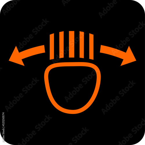 Car head lamp fault system sign vector
