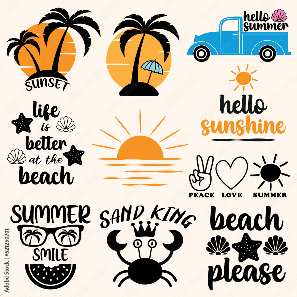 Summer Vector Designs Summer Vector Designs
