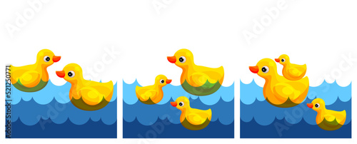 A family of ducks.