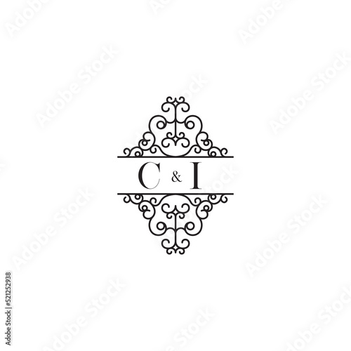 CI line wedding concept initial logo which is good for digital branding or print