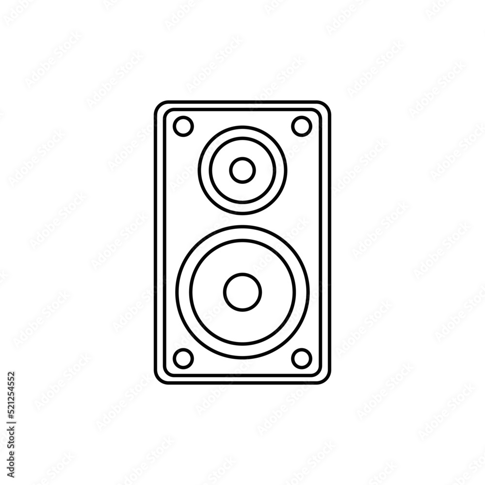 Sound speaker icon in line style icon, isolated on white background Sound speaker icon in line style icon, isolated on white background