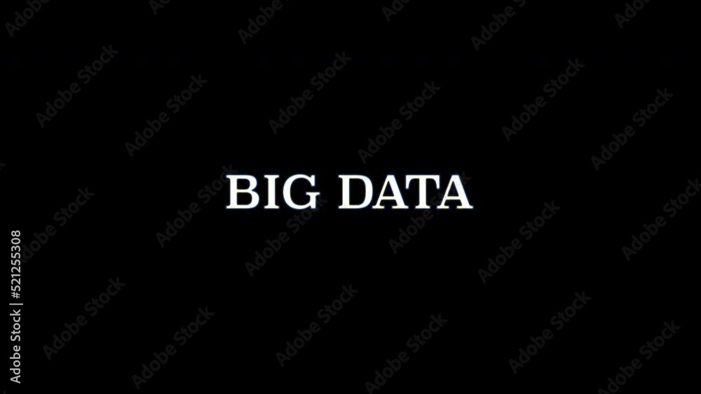 Big Data typography animation Big Data typography animation