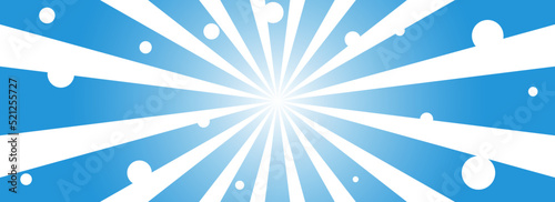 Sky, rays wide blue background