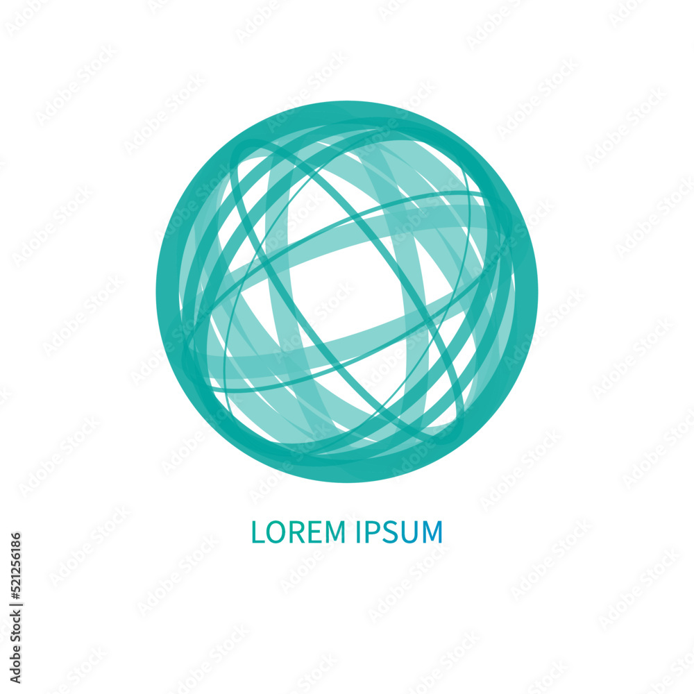Telecommunications, communications round logo Telecommunications, communications round logo