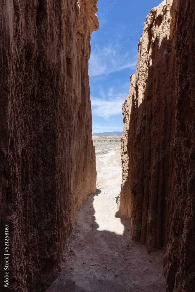 Rock Formation in the desert of American Nature Landscape. Cathedral Gorge State Park, Panaca, Nevada, United States of America. Background