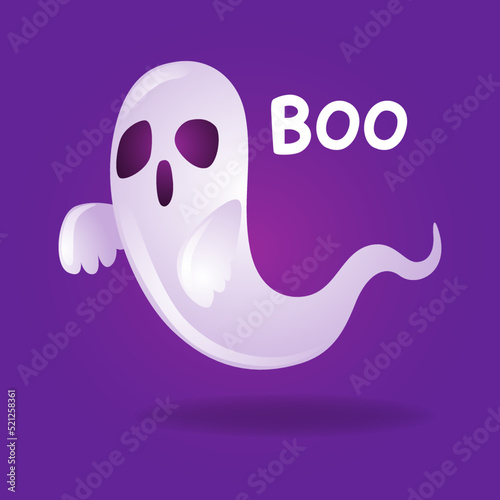 Halloween Ghost with boo text