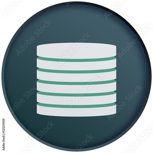 database sign icon illustration button