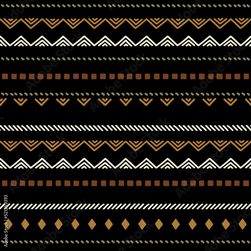 Ethnic vector seamless pattern. Tribal geometric background, boho motif, maya, aztec ornament illustration. rug textile print texture