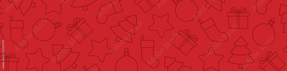 Fototapeta premium red christmas banner - vector illustration