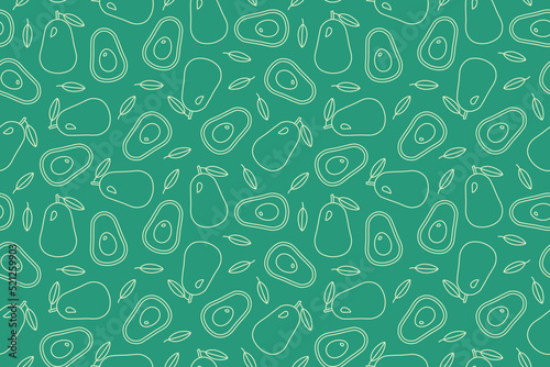 avocado seamless pattern - vector illustration