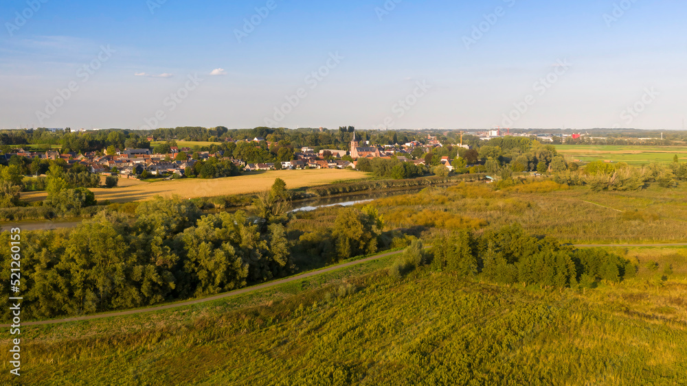 Naklejka premium Rural Landscape in East Flanders, Belgium - Aerial View