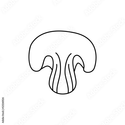 Cremini icon in line style icon, isolated on white background