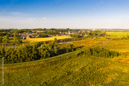 Rural Landscape in East Flanders, Belgium - Aerial View