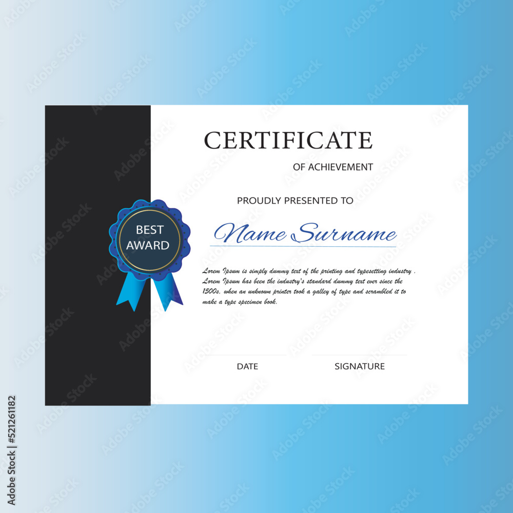 certificate design certificate design