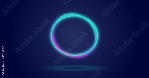 Image of processing circle over navy background