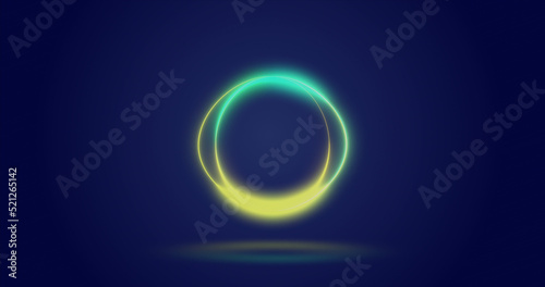 Image of processing circle over navy background