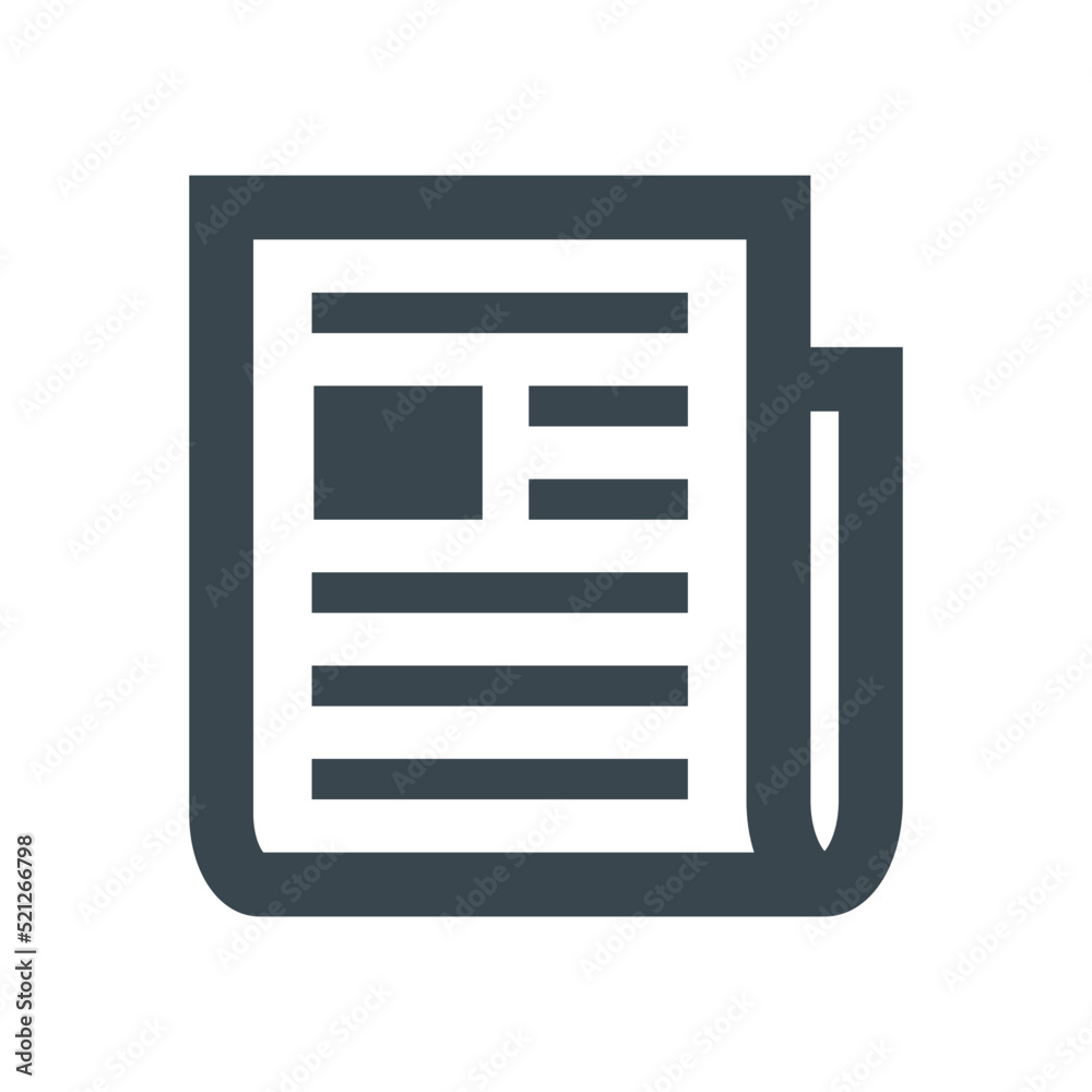 News article and press release icon. Vector.