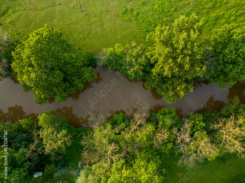 River and Trees Aerial