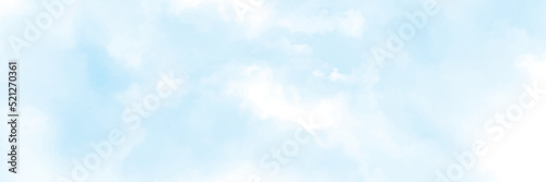 Natural sky beautiful blue and white panorama view texture background © Creative