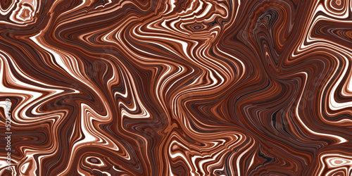 Chocolate brown seamless marble pattern with psychedelic swirls. Vector liquid acrylic texture. Flow art. Trippy 70s textile background. Tie dye simple artistic effect