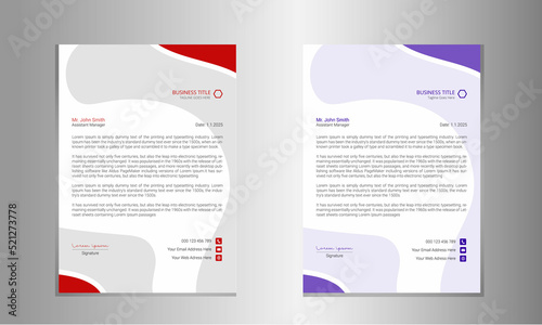 Corporate modern letterhead design template, creative modern letter head design 