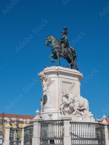 Statue von König Jose I. auf dem Handelsplatz, Lissabon, Portugal