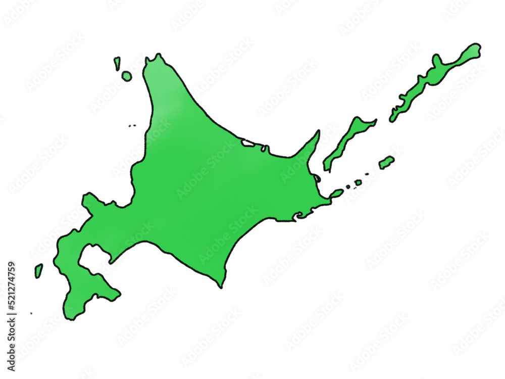 少しゆるい北海道地図