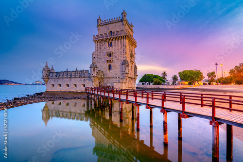 Belem Tower on the Tagus River, Lisbon, Portugal. photo