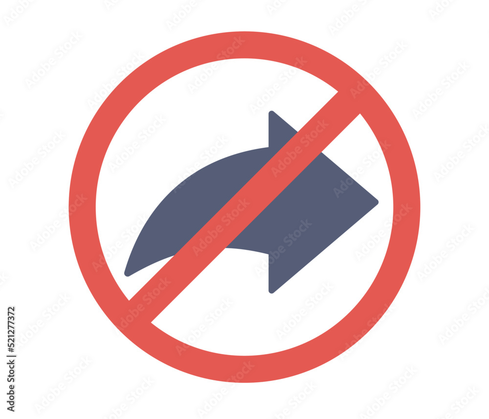 Sharing ban sign. Sharing not allowed icon. No share. Vector flat illustration
Sharing ban sign. Sharing not allowed icon. No share. Vector flat illustration
