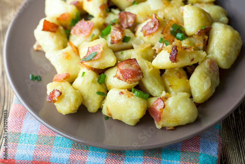 dumplings with bacon