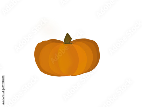 Dessin de potiron, courge, légume d'automne, fond transparent