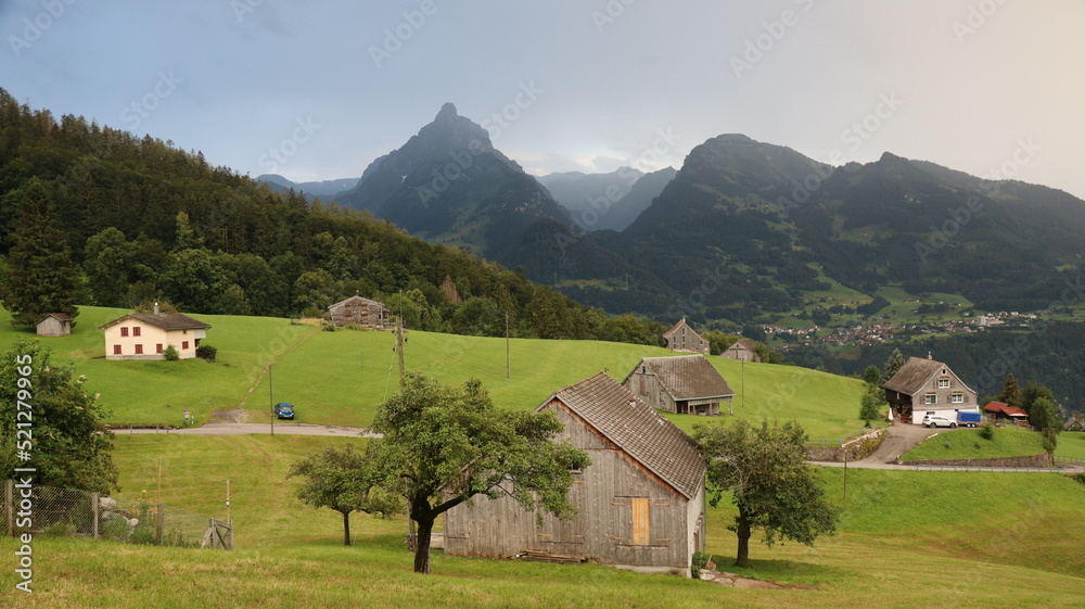 Amden, Szwajcaria, Alpy, Góry, turystyka, krajobraz, charakter, lato, góra, podróż, Wakacje, super