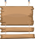 Wooden sign boards clip art