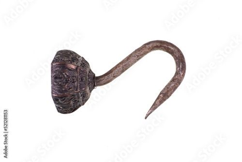 pirate iron hook isolated on white background