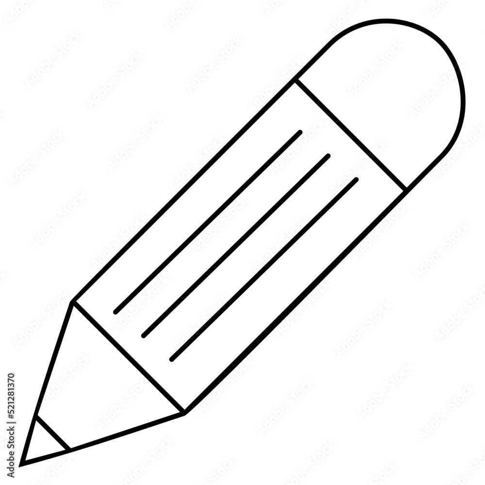 illustration of pencil icon which is a tool for writing and drawing illustration of pencil icon which is a tool for writing and drawing