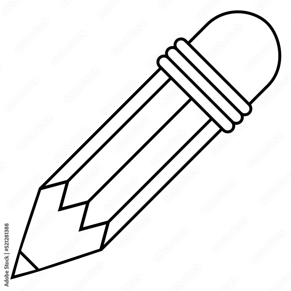 illustration of pencil icon which is a tool for writing and drawing illustration of pencil icon which is a tool for writing and drawing
