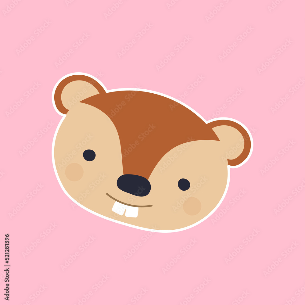 Cute animal in cartoon style. Vector illustration Cute animal in cartoon style. Vector illustration