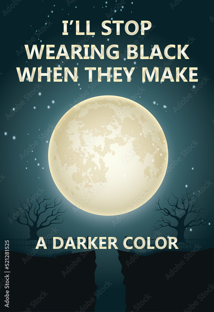 Fototapeta premium halloween quotes beautiful illustration