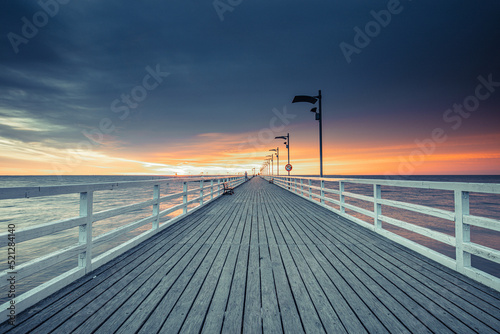 pier at sunset in Mechelinki